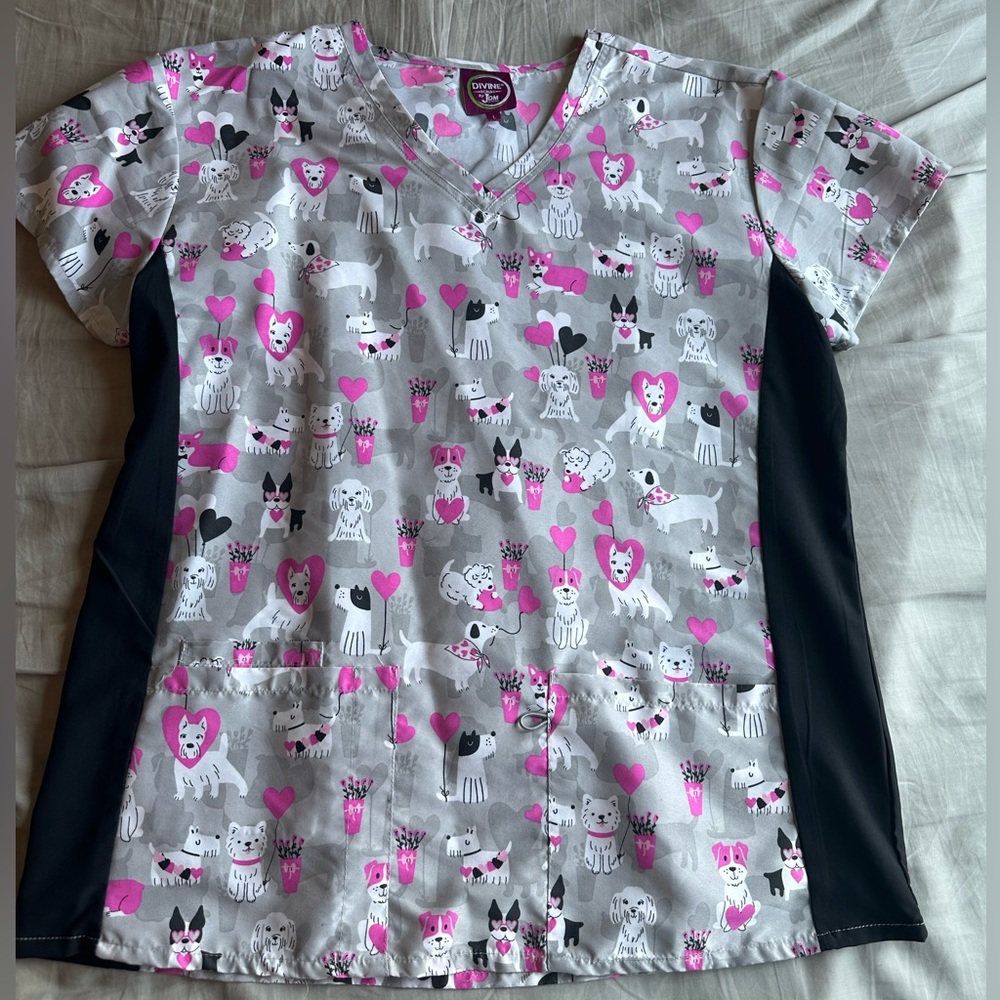 Dogs Scrub Top